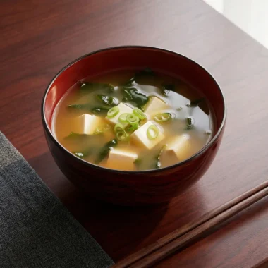 Postbiotic miso soup for sleep served warm before bed